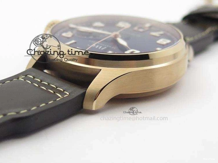 MIROTIME 1223 Big Pilot IW500909 RG ZF 1:1 Best Edition Le Petit Prince On Brown Leather Strap A Breathable 7293